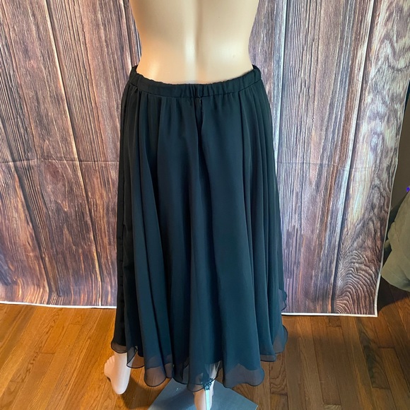 Neiman Marcus vintage black a line full cocktail skirt flowy - Picture 4 of 16